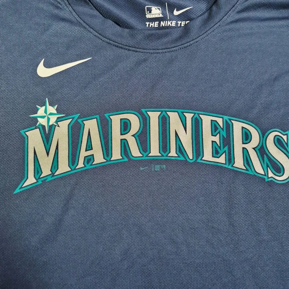 Seattle Mariners Shirt Mens XL Blue MLB Baseball Nike Short Sleeve Tee